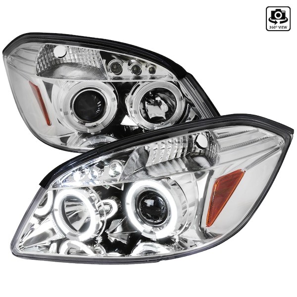 Spec-D Tuning 05-10 Chevrolet Cobalt Halo LED Projector Chrome 2LHP-COB05-TM - main